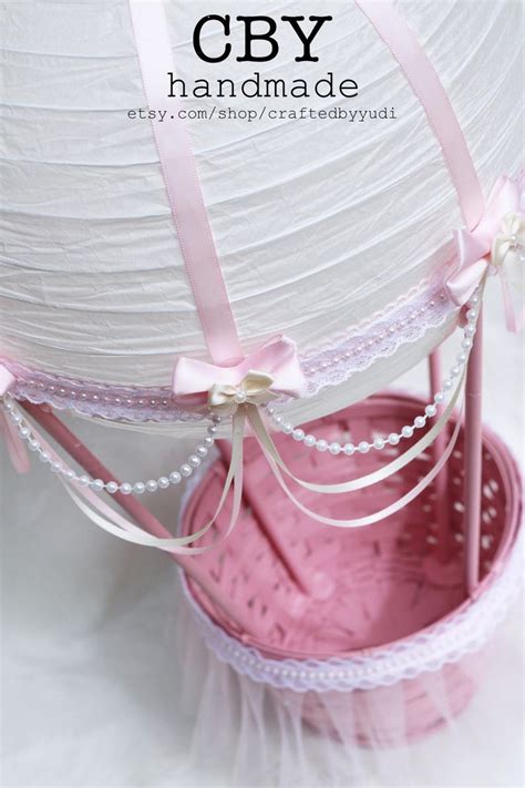 Hot Air Balloon Centerpiece Tutu Pink White And Ivory Up Etsy