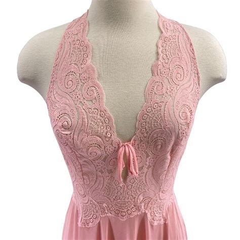 Vintage Glydons Nylon Lingerie Nightgown Size Medium Gem