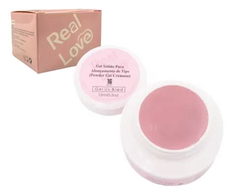 Gel Sólido Powder F Tips Real Love Nude Acrygel Bolinha Parcelamento sem juros