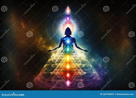 Human Inner Energy Chakra Meditation Of Mind Body And Soul Stock Image