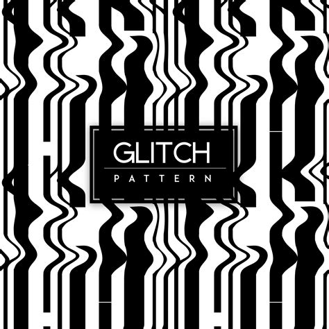 black  white glitch seamless pattern background  vector art