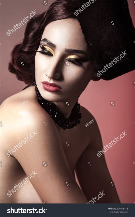 Portrait Beautiful Naked Fashion Model Wavy Stock Photo Shutterstock