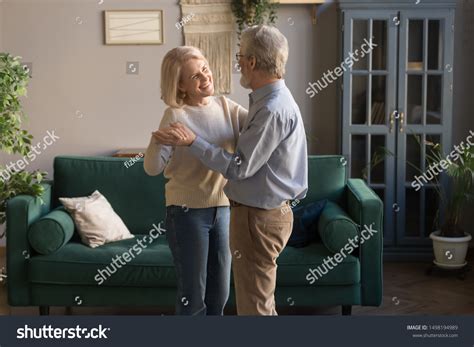 Happy Mature Loving Couple Dancing Living Stock Photo 1498194989 Shutterstock