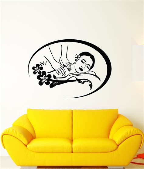 Vinyl Wall Decal Health Beauty Spa Procedure Massage Center Stickers