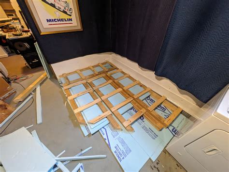 Scrap Wood Stage for Basement Studio : r/DIY