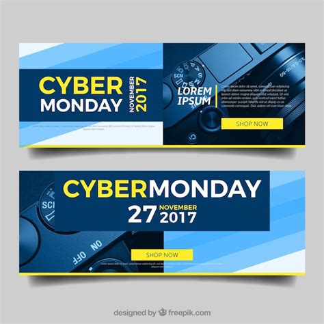 Banners De Cyber Monday Vector Gratis