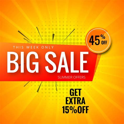 Big Sale Colorful Template Banner Background 241523 Vector Art At Vecteezy