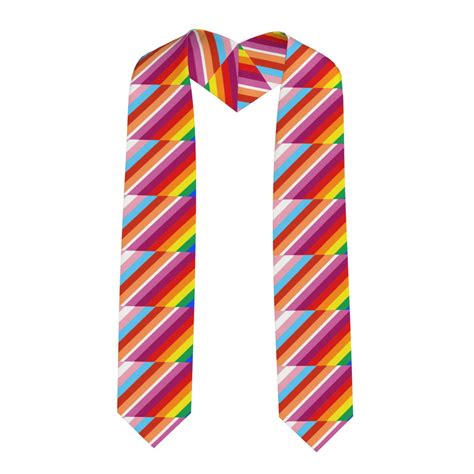 Progress Pride Flag Rainbow Gay Lesbian Transgender Bisexual Lgbtq Graduation Stole Class Shawl