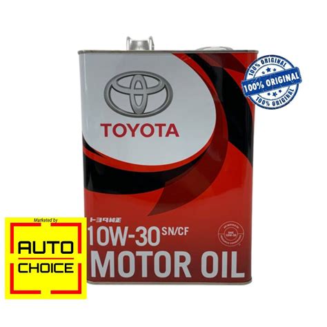 TOYOTA MOTOR OIL 10W-30 – SEMI SYNTHETIC – 4L – Auto Choice