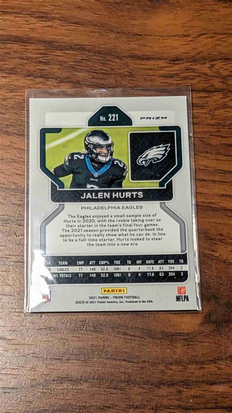 Sportlots Auctions 2021 Prizm Jalen Hurts 221 Checkerboard Ssp