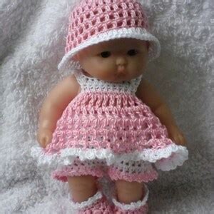 Crochet Pattern For Berenguer Inch Baby Doll Dress Etsy Uk