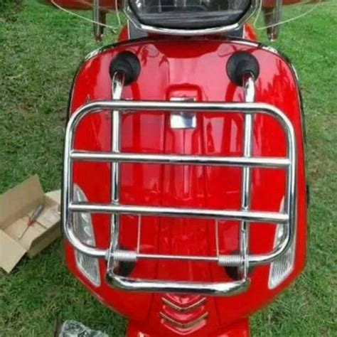 Jual Vespa Matic Aksesoris Frontrack Front Carrier Hitam Primavera