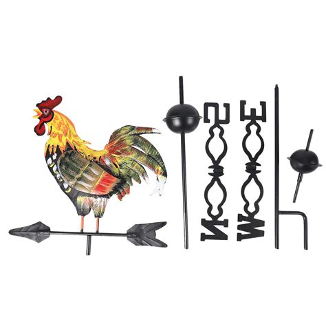 Metal Weather Vane With Rooster Ornament Wind Vane Weather Vain For
