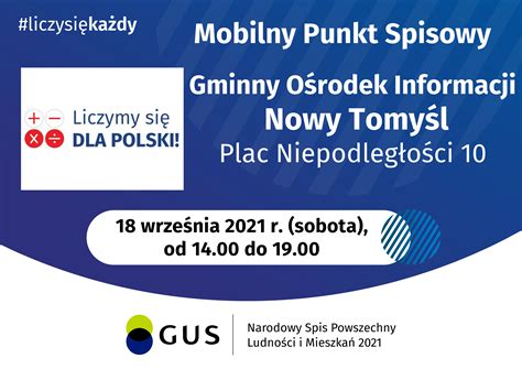 Aktualny wykaz Mobilnych Punktów Spisowych Oficjalny Portal Gminy