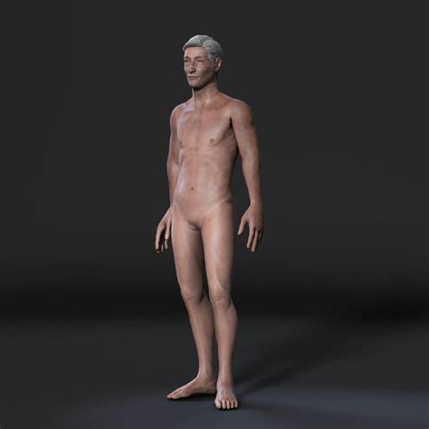 Animated Naked Old Man D Model By Igor