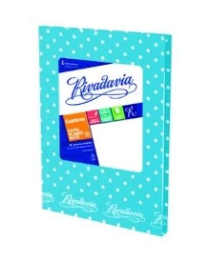 Cuaderno Rivadavia Tapa Dura Lunares Celeste X50 Rayado MercadoLibre