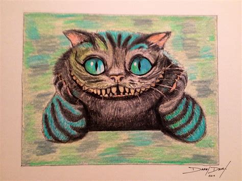 Cheshire Cat Self Portrait Drawing By Darby Davey Cheshire Cat