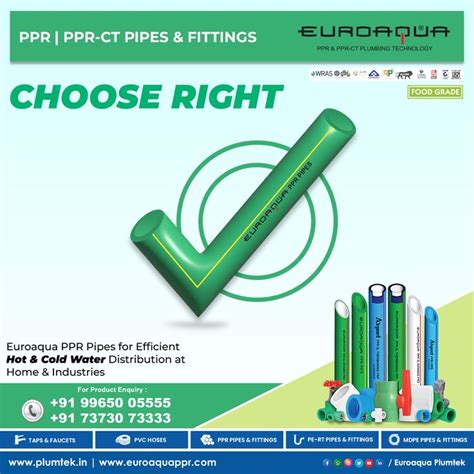 Efficient Ppr Pipes For Hot Cold Water Distribution