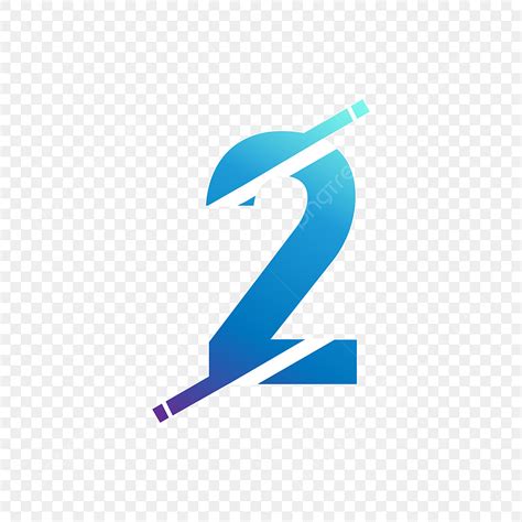 gambar  nomor dua vektor transparan png efek teks ai