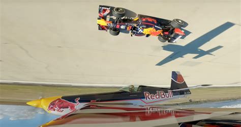 Watch Inverted Plane Races F1 Car In Stunning Red Bull Production