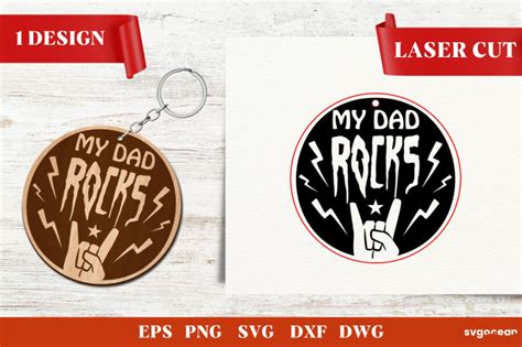 Fathers Day Keychains Laser Cut By SvgOcean TheHungryJPEG