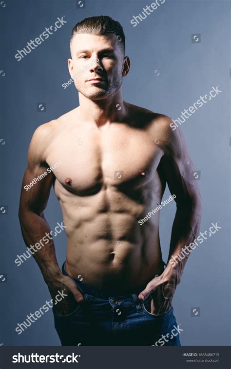 Athletic Inflated Man Muscular Nude Torso Stock Photo Shutterstock