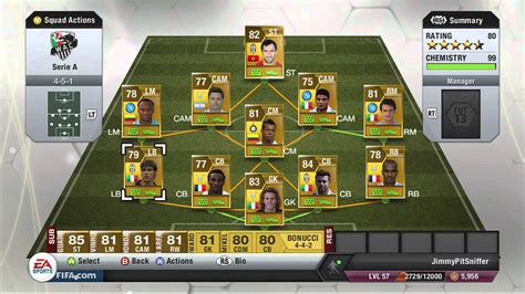 FIFA 13 FUT SQUAD BUILDER SERIE A 15K YouTube