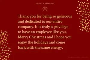 Christmas Thank You Messages To Employees