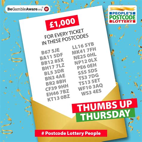 Postcode Lottery on Twitter: Its Thursday, so were giving a big
