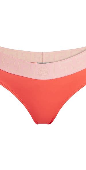 Versace Women S Greca Trimmed Bikini Bottom