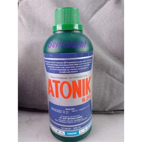 Pupuk Zat Pengatur Tumbuh Atonik 6 0 L 500 Ml BESAR ZPT Hijau Lazada