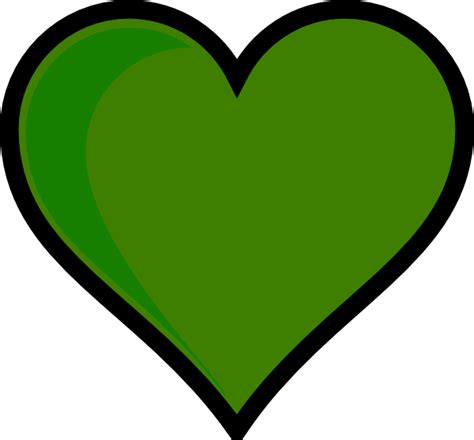 Green Heart Clip Art At Vector Clip Art Online Royalty