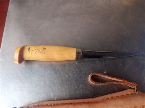 Vintage Rapala J Marttiini Finland Fish Fillet Knife W Leather