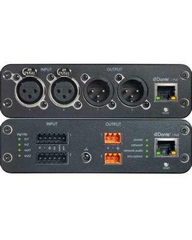 Shure Dante Audio Interface With 2 Inputs And 2 Balanced Micro Line Outputs