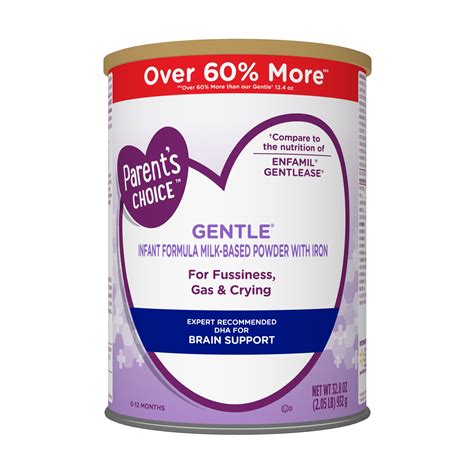 Parent's Choice Gentle Infant Formula Powder with Iron; for Fussiness