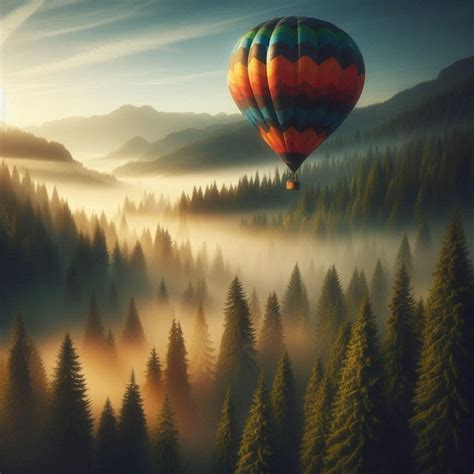 Hot Air Balloon Adventure Image Premium Ai Generated Image