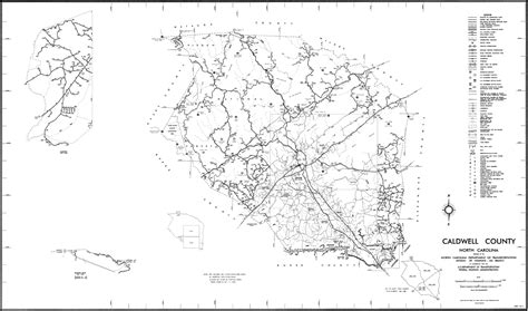 2000 Road Map Of Caldwell County North Carolina