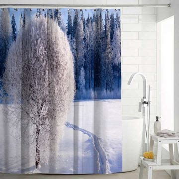 Rideau De Douche Impression D Paysage Naturel Pour Salle De Bain