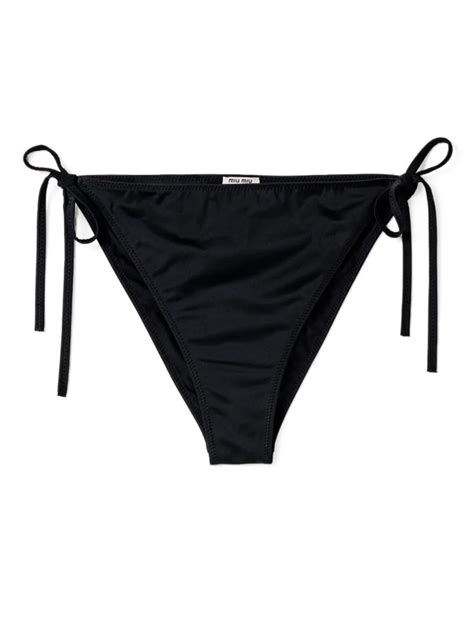 Miu Miu Jersey Bikini Bottoms Black FARFETCH