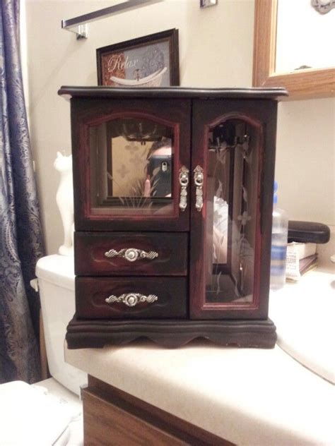 Repainted Jewelry Box Jewelry Box Makeover Jewelry Box Painting