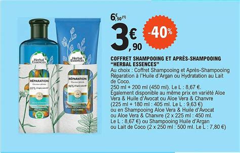 Promo Coffret Shampooing Et Apr S Shampooing Herbal Essences Chez E