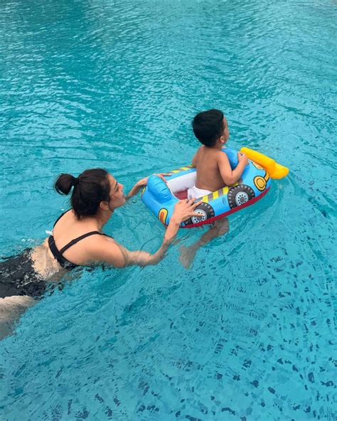 Kajals Poolside Peek A Boo Bikini Pic