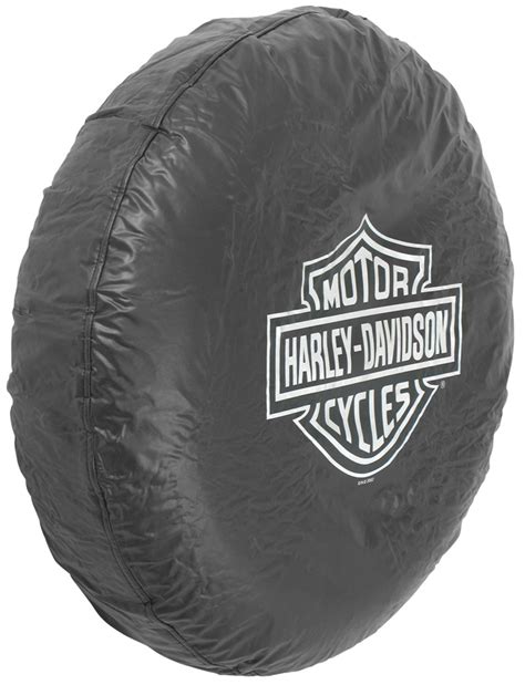 Harley Davidson Spare Tire Cover Water Resistant 27 To 31 Black And White Plasticolor