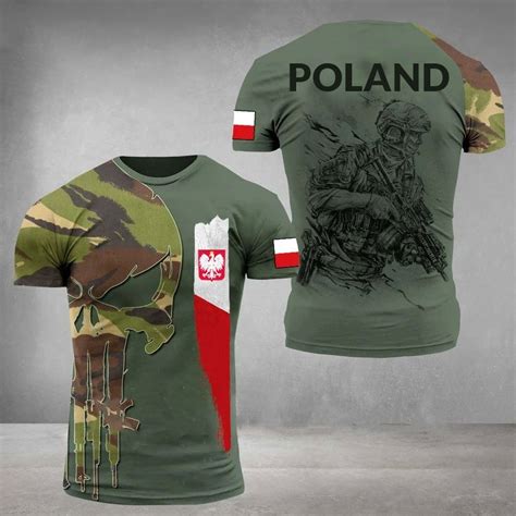 T Shirt M Ski Patriotyczny Koszulka Wojskowa D Polska Super D Pl