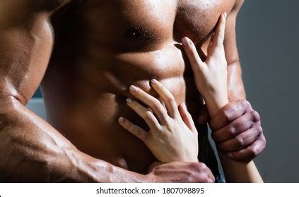 Womans Hand Touch Naked Mans Bare Stock Photo Shutterstock