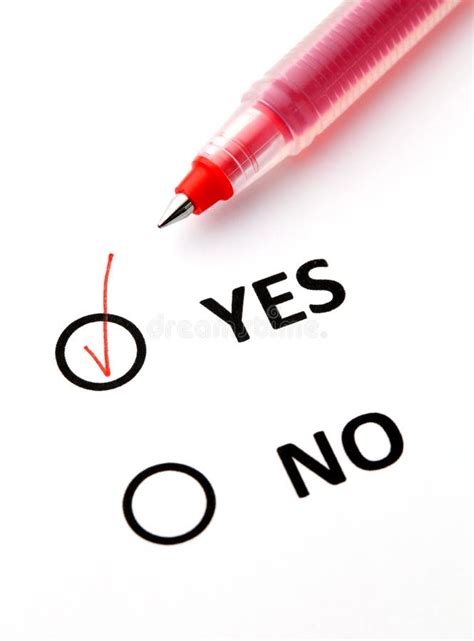 Yes Or No Checkbox Stock Photo Image Of Paper Questionnaire 37659244