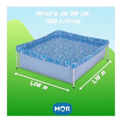 Piscina Retangular 1 15m X 1 06m X 33cm 400L Mor Submarino