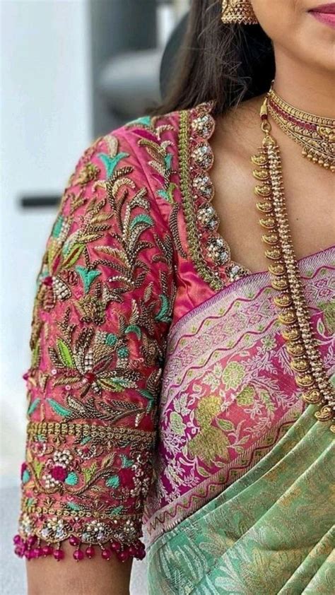 Latest Wedding Aari Work Blouse Hand Designs Bright Cures