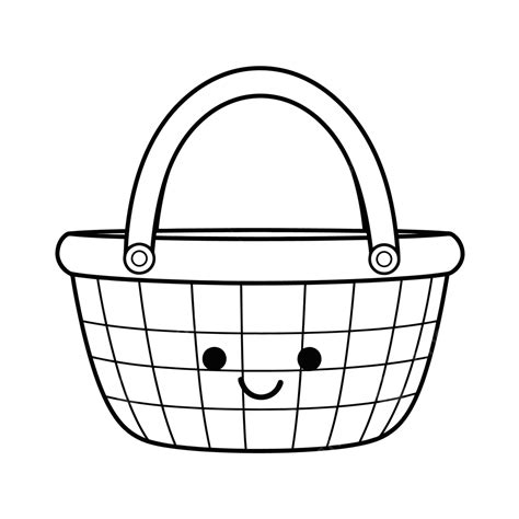 Empty Basket Line Drawing
