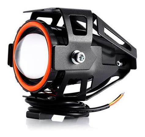 Par Farol Milha Angel Eye U Mini Vermelho Moto Cb R